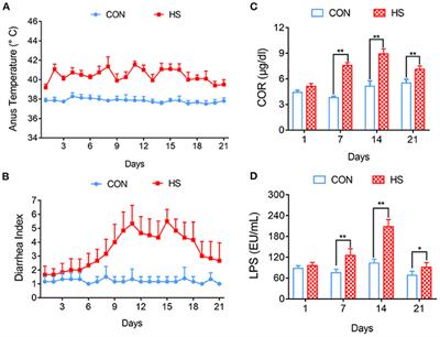 Heat Stress-Induced Dysbiosis of Porcine Colon Microbiota Plays a Role in Intestinal Damage: A Fecal Microbiota Profile